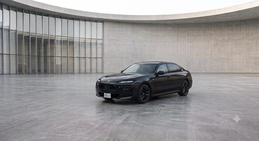 Black BMW 7 Series saloon