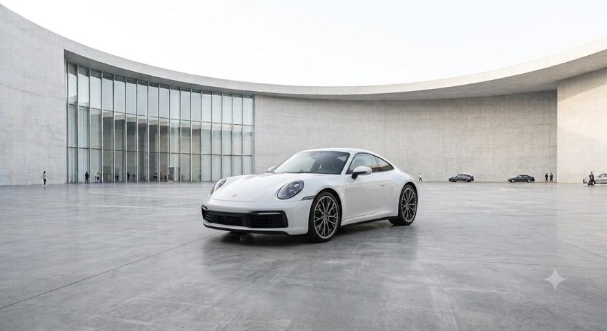 White Porsche 911